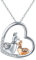 CHENGHONG Alpaka Kette Damen 925 Silber Alpaka Geschenke mit Mutter Tochter Anhänger Halsketten Alpaka Schmuck für Kinder Freund
