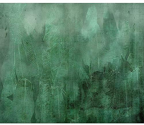 murando Fototapete selbstklebend Blätter 343x256cm Foto Tapete Tapetenfolie Möbelfolie Wandverkleidung Wandtapete Motivtapeten Bildtapete Wohnzimmer 3d Effekt Natur Botanik Dschungel Bananengewächs