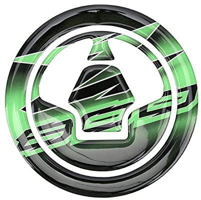 Decalcomanie per coperchio olio moto, coperchio serbatoio carburante moto adesivo protettivo modifica resina epossidica compatibile con Kawasaki Z800(Nero Verde)