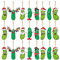 Haooryx 25teiliges Weihnachtsgurke-Thema Hängeholzschmuck Grüne Gurken-Holzkunst-Pendants mit Seil für Weihnachtsbaum Hausdeko Traditionelle Weihnacht Festtagsparty-Geschenke
