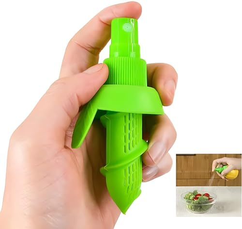 Paquete de 2 Pulverizador de jugo de limón, Manual de zumo de naranja cítrico en aerosol para sabor fresco, exprimidor de limón para ensalada, artilugios de cocina