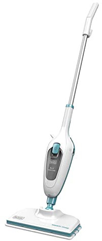 BLACK+DECKER - Escoba de vapor con limpiador de mano, 1300 W, sin químicos, 2 accesorios, tiempo de calentamiento 25s FSM13E2-QS