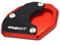 2Bird Kickstand Seitenständer Verlängerung Fußkissen, Motorrad CNC Aluminium Tragplatten Vergrößerungs Pad Für Triumph Trident 660 (Color : Red)