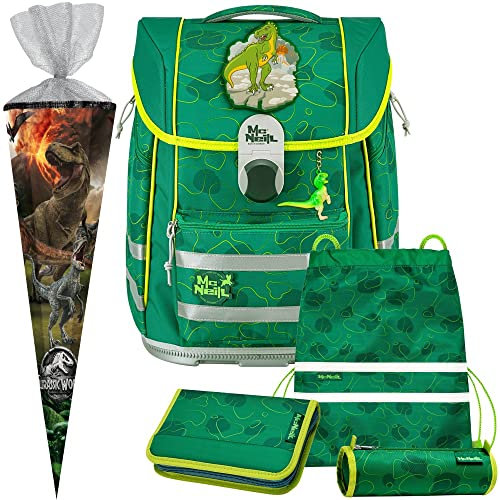 Dino - McNeill Biggy mit McAddy Schulranzen-Set 6tlg. mit SCHLÜSSELANHÄNGER - SCHULTÜTE GRATIS DAZU