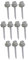AERZETIX - C57222 - Lot de 10 Vis autoperceuse métal sur bois Ø4.8x55 mm + rondelle d'étanchéité EPDM - peint en couleur aluminium blanc RAL 9006 - empreinte de la tête 8 mm hexagonale - en acier