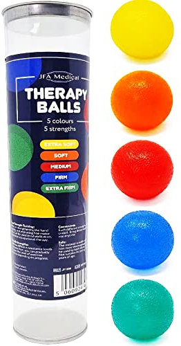 JFA Medical Therapiebälle, Handtherapie-Bal, therapieball für die Hand, Hand Therapie Bälle, antistressball Packung mit 5