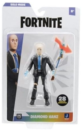 Fortnite Core Diamond Hanz Solo Mode, sehr detaillierte Figur 10 cm mit Erntewerkzeug