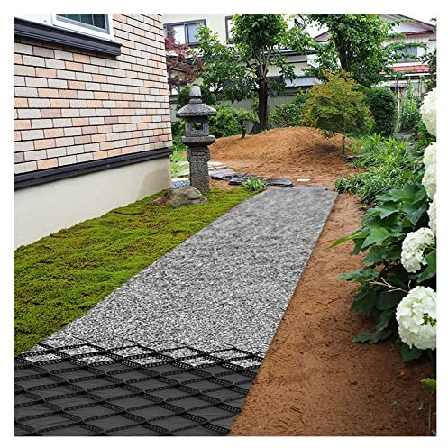 WAHHWF Kiesgitter Kiesmatten Kieswaben Geogitter 5 cm hoch Kiesstabilisator Geocell für Tiefbau, Landschaftsbau, Waben-Kies-Bodengitter, 2m/3m/4m/5m/6m/7m/8m/9m/10m lang