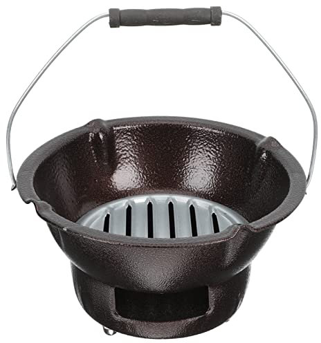 DOITOOL Barbecue à Charbon Portable pour Le Camping à L'extérieur 7. Petit Gril à Charbon de Bois de 8 Pouces Hibachi Grill Barbecue de Table Réchaud pour Pique-Nique à La Maison