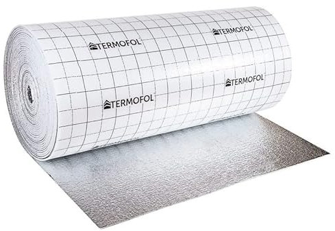 Isolation en mousse d'aluminium - Épaisseur 7 mm, largeur 100 cm - Isolation thermique et acoustique pour sols, toits, portes de garage et caravanes