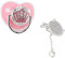 Ciuccio Bling Personalizzato, Ciuccio Brillante A Forma Di Cuore, Corona Di Ciuccio Neonato In Silicone Ultra Morbido Capezzolo Succhietto Per Baby Show Regali Appena Nati (Rosa)