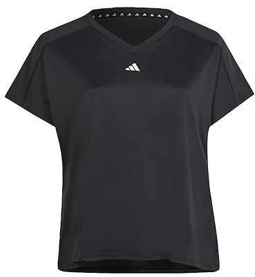 adidas Damen AEROREADY Train Essentials Minimal Branding V-Neck Tee, Black, XXS