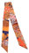 JERLA Unisex-Erwachsene Jar Taschenschal Haarband Seidenschal, Leopardenmuster, Orange, 33.5×1.97