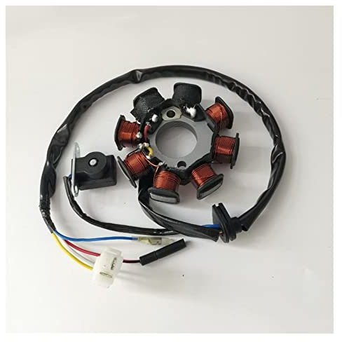Lichtmaschine Stator 8-poliger 4-Draht Für GY6 50 60 80 Cc Doppelzündung Magneto Stator Für 4-Takt-Roller Moped ATV Quad Go Kart 139QMB 1P39QMB