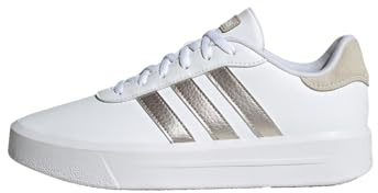 adidas Damen Court Platform Shoes, Cloud White / Champagne Met / Aluminium, 36 2/3 EU