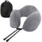 Cloudgree Travel Pillow, Best Memory Foam Neck Pillow Airplane Pillow with Storage Bag Lightweight Traveling Pillow for Sleeping Rest on Airplane, Car, Train and at Office and Home Use (Grey)
