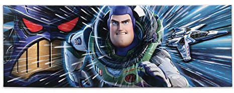 Open Road Brands Disney Pixar Lightyear und Zurg Gallery verpackte Leinwand-Wanddekoration – großes Buzz Lightyear Leinwand Wandkunst für Kinderzimmer oder Spielzimmer