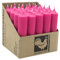 luterna Stabkerzen aus Paraffin, 100/22 mm, Pink, KERZENFARM HAHN, Brenndauer ca. 4h, 25 Stück pro Verpackung