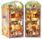 CUTEBEE DIY Book Nook Kit casa delle bambole con copertura antipolvere miniatura diorama booknook kit con luce LED,3D kit di modellazione in legno,da costruire (Mole's Apartment)