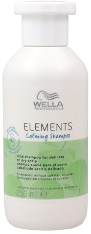 Wella Professionals ELEMENTS Beruhigendes Shampoo, trockene und empfindliche Kopfhaut, ohne Silikone und Sulfate, 250 ml