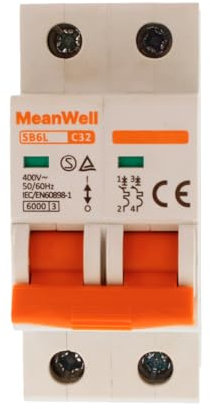 Interruttore Magnetotermico Automatico, MCB 2P C32 32A, 2P Bipolare 220V 6kA, Salvavita Stotz
