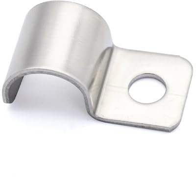 MgcTolBox Abrazaderas Metalicas Para Cable Ø 12 mm, Grapas Para Cables Pared - Clips de Cable Para Sistema de Fijación de Tubos y Cables - 20 Unidades