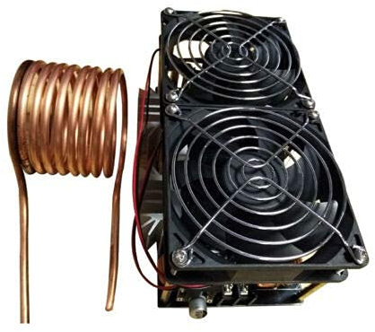 Induktion Heizmodul, ZVS Induktion Heizung mit Kupferrohr, 12V-48V 40A Induktionsspule DIY Induktionsheizung