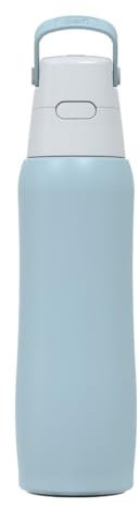 DAFI Solid Steel Trinkflasche mit Filter 800ml, Blau - Wasserflasche mit Strohhalm aus Edelstahl, BPA-frei, Wasserfilterflasche hergestellt in der EU - Water Bottle, Wasserfilter Flasche