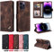 Beajew [RFID Schutz für Samsung Galaxy S22 Hülle PU Leder Handyhülle Lederhülle Klapphülle Kartenfach Flip Cover Handy hülle Leather Wallet Phone Case,mit Kartenfach,Braun