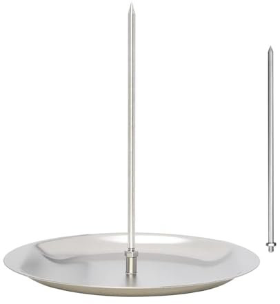 tinysiry Brocheta vertical para barbacoa, soporte asador de carne acero inoxidable con 2 púas extraíbles, brocheta barbacoa 8/10 pulgadas, brasileña tacos, pavo, kebab, Plata