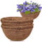 GOTVUGE 4 Packs Round Coco Coir Liner 16 Inch, Natural Coconut Fiber for Indoor and Outdoor Garden Hanging Basket Liners in Window Boxes