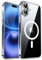 CANSHN Magnetic for iPhone 16 Case Clear, Upgraded [Full Camera Protection] [Compatible with Magsafe] Non-Yellowing Protective Shockproof Bumper Phone Case 6.1 inch - Clear