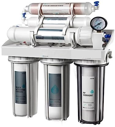 Wasserfiltersystem 6 Stufen Umkehrosmose, Wasserfiltrationssystem, 75 GPD Wasserfiltersystem Wasserreiniger Wassermacher