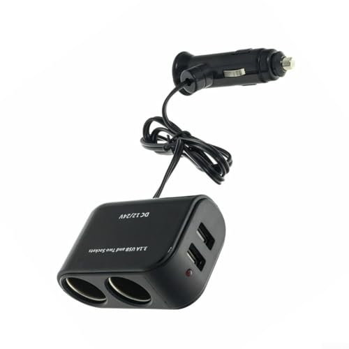 12V Dual USB Car Charger Power Socket Adapter, 2 USB Ports Fast Charging Multi Double Twin Socket, Vehicle Adapter For Car Camera Dash Cam GPS Phone