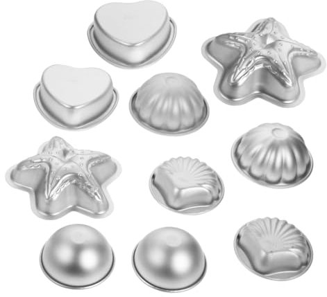 PRETYZOOM 10St Badebombe eiswurfel behälter eiswürfelschale eiswuerfelbehaelter Geleeform Duschdampfer Mehrzweckformen Dampftopf Form für Badesalzkugeln Kerzenform Aluminiumlegierung Silver
