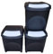 Stolmet Large Stackable Recycling Bins Set of 3x25L (Brand KrysGo) - Customizable Lids with Recycling Stickers - Waste Sorting for Home, Kitchen, Office (Black + White)