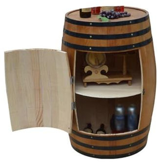 Der Fässer aus Massivholz für Wein der Weinkasten der Eichenfass mit Tür der dekorative Weinfaß das Regal für Weinlagerung Die Oberseite des Fasses kann genutzt werden, um Wein- oder Dekorations.(25x4