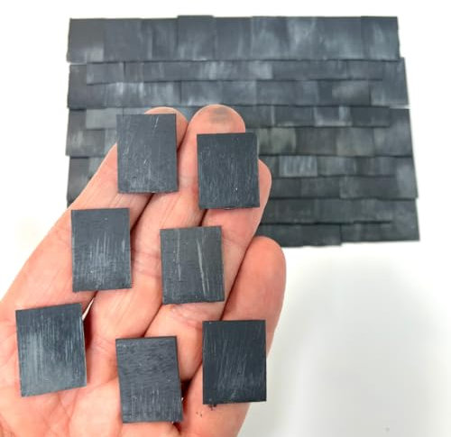 Tiny Tiles 250 Pieces 1:12th Scale Dolls House Miniature Styrene Roof Tiles in Aged Slate Grey