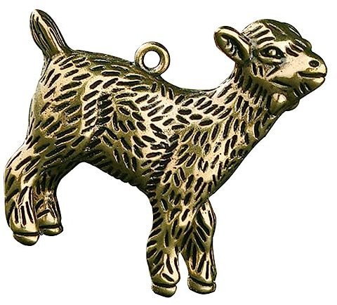 Cabilock Messing Schaf Anhänger Retro Hängendes Ornament DIY Schlüssel Charm Vintage Haushaltsdeko Handwerk Schaf Form Tierkreis Schmuck