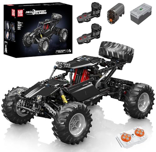 Mould King 18038 Technologie Offroad Rennwagen, 1016 Stück Mit 3 Motoren, Modellbaustein Der Mechanische Gruppe Serie Für Extreme Geländefahrzeug Spielzeug