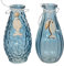 Vase 14cm Glas 1 Stück Sortiert - Blumenvase Glasvase - Tischvase für Blumen - Dekovasen - Tischvasen Gastronomie - Tischdeko Hochzeitsdeko Vasen - Blau Transparent