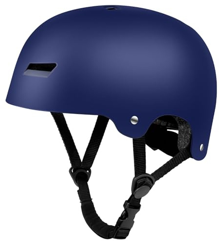LeapBeast Casque Velo, Trottinette Electrique Adulte, Casque Réglable Anti-Choc Protection, pour Vélo, Trottinette, Skateboard, Motos, Homme Femme (Bleu foncé, M)