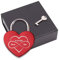 LAUBLUST Lucchetto d’amore con incisione e chiave, confezione regalo inclusa – Eternamente nel cuore – Regalo personalizzato per coppie | Lucchetto per i neo-sposi e innamorati | Regalo di nozze