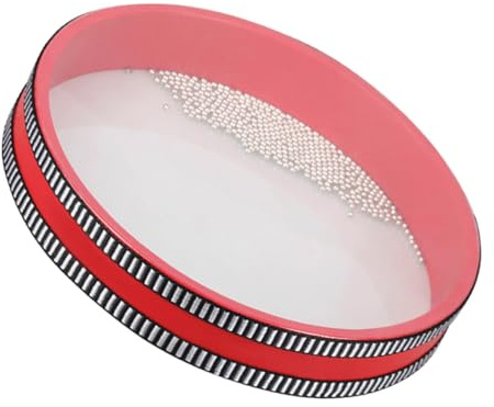 HIAKDOFT Orff Musikinstrument Ocean Drum Wellen Trommel Percussion Schlagzeug Ab Jahre Rot Robust Tragbar Fördert Konzentration und Hand auge koordination
