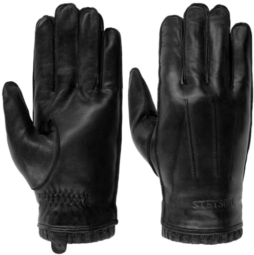 Stetson Mankota Sheepskin Handschuhe Fingerhandschuhe 100% Schafsleder Handgefertigt Herren Herbst/Winter