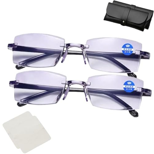 Bupmnd Adaptive Flüssigkristall Fokus Brille, Autofokus-Blaufilter-Gleitsichtbrille Mit HD-Optik, Smart Zoom Brille