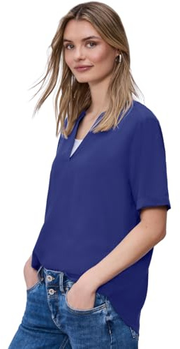Street One Damen Kurzarm Bluse mit Turn-Up