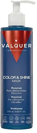 Valquer Glacial Hair Mask für gefärbtes Haar | 275 ml | Farb- und Glanzleistung | Feuchtigkeitsspendend mit Kalteffekt mit PhytoCold, Weizenkeimen und Cranberry-Extrakt | Vegan