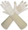 Long Sleeve Leather Gardening Gloves,Puncture resistant,Breathable Pigskin Leather Gauntlet,Rose Pruning Floral Gauntlet Garden Gloves For Women and Men (Medium, Beige)