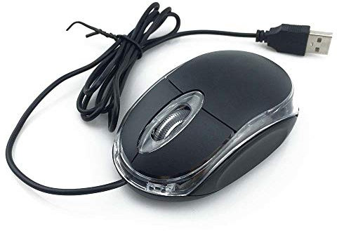 ANRANK UM2030AK Black USB Optical 3-Button 3D Mouse Scroll Wheel LED Light Mouse Mice for PC Laptop Computer